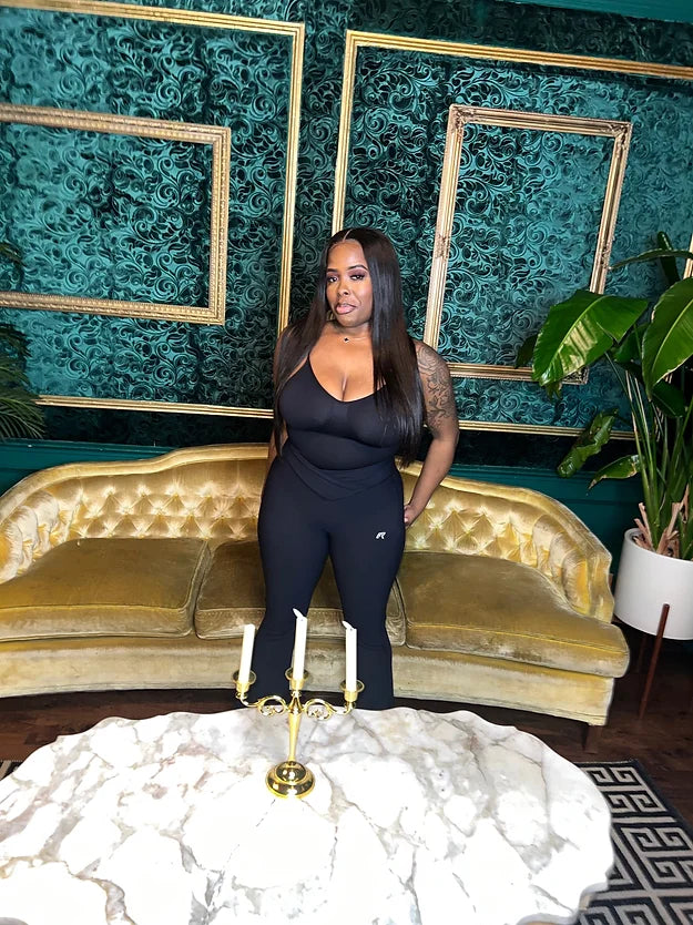 Ribbed Bootcut Legging Ocean Ribbed Set , fitness, shapewear activewear body silhouette luxury righteous fit shape body goals maternity post op weight loss weight gain