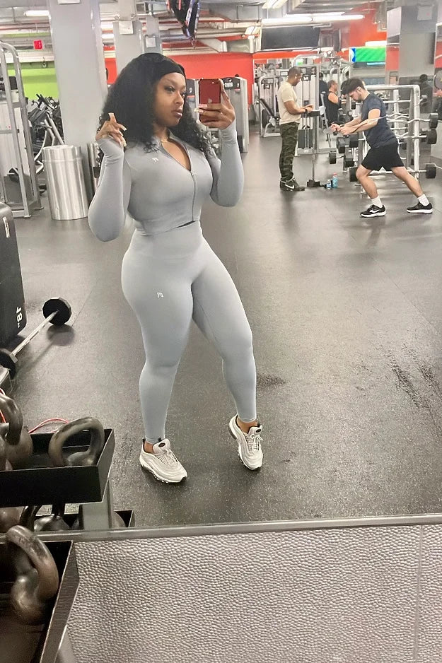 Storm Jacket Ribbed Bootcut Legging Ocean Ribbed Set , fitness, shapewear activewear body silhouette luxury righteous fit shape body goals maternity post op weight loss weight gain